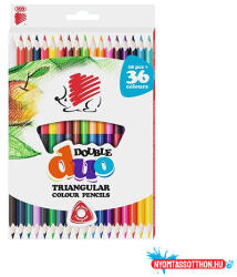 ICO Színes ceruza ICO Süni Duo háromszögletű kétvégű 18 darabos készlet 36 színű