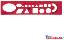 Optima Sablon vonalzó OPTIMA piros 30cm