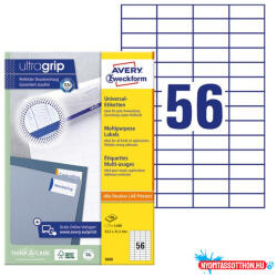 AVERY Etikett AVERY 3668 52, 5x21, 2mm univerzális 5600 címke/doboz 100 ív/doboz