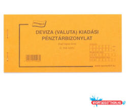  Nyomtatvány deviza kiadási bizonylat 25x2