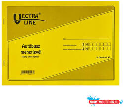 VECTRALINE Nyomtatvány autóbusz menetlevél VECTRALINE A/4 fekvő 50x2 lapos