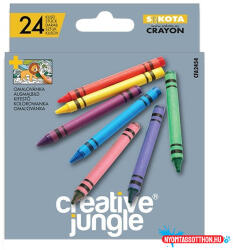 Creative Jungle Zsírkréta CREATIVE JUNGLE Grey kerek hegyezettt 24 színű