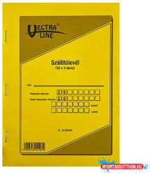 VECTRALINE Nyomtatvány szállítólevél VECTRALINE A/5 álló 25x4 lapos