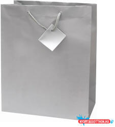 Creative Dísztasak CREATIVE Special Simple L 26x32x12 cm egyszínű ezüst zsinórfüles