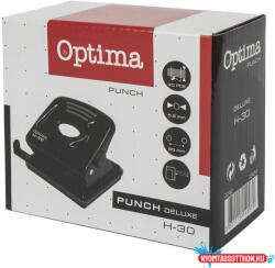 OPTIMA Lyukasztó OPTIMA H-30 2 lyukú fém 30 lap fekete