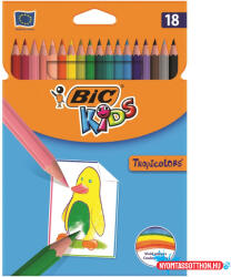 BIC Színes ceruza BIC Kids Tropicolors hatszögletű 18 darabos készlet