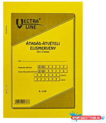 VECTRALINE Nyomtatvány átadás - átvételi elismervény VECTRALINE A/5 álló 25x3 lapos