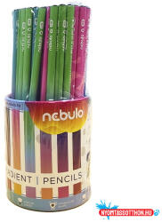 Nebulo Grafitceruza NEBULO HB háromszögletű Gradiens vegyes minták 72 darabos
