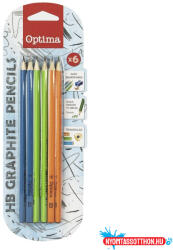 Optima Grafitceruza OPTIMA HB háromszögletű 6 darabos
