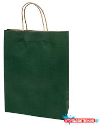 Creative Dísztasak CREATIVE Classic Simple XL 31x42x11 cm kraft egyszínű sötétzöld sodort füles