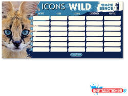 Ars Una Órarend ARS UNA egylapos kétoldalas Icons of the Wild-Serval