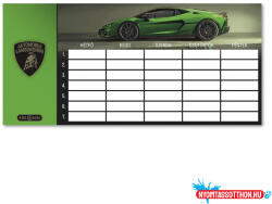 Ars Una Órarend ARS UNA egylapos kétoldalas Lamborghini 5522