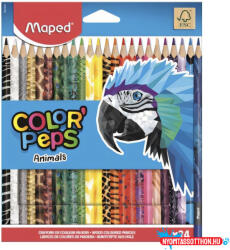 Maped Színes ceruza MAPED Color Peps Animals háromszögletű 24 darabos készlet