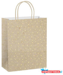 Creative Dísztasak CREATIVE ECO Special Plus XL 33x45x10 cm kraft fóliás apró mintás sodort füles