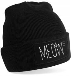 Beechfield Téli cica sapka Meow felirat (plline)