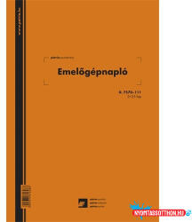 PÁTRIA Nyomtatvány emelőgépnapló PÁTRIA 2+25 lapos A/4 álló