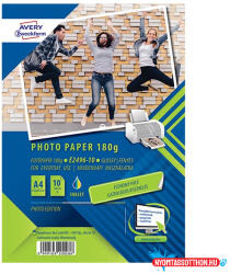 AVERY Fotópapír AVERY E2496-10 Economy 180 g fényes A/4 inkjet nyomtatóhoz 10 ív/doboz