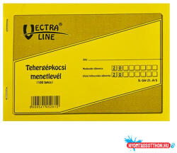 VECTRALINE Nyomtatvány tehergépkocsi menetlevél VECTRALINE A/5 fekvő 100 lapos