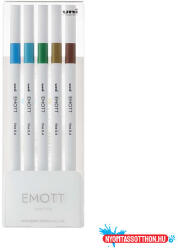 uni Tűfilc UNI EMOTT 5 darabos 0, 4mm (égkék, türkiz, pálmazöld, sötétsárga, barna)