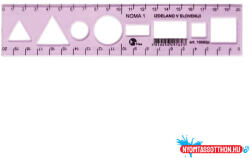 Optima Sablon vonalzó OPTIMA pink 20cm