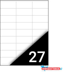 Fortuna Etikett FORTUNA 70x31mm univerzális 2700 címke/doboz 100 ív/doboz