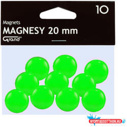 GRAND Táblamágnes GRAND 20mm zöld 10 darabos