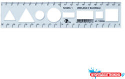 Optima Sablon vonalzó OPTIMA kék 20cm