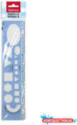 Optima Sablon vonalzó OPTIMA 30cm
