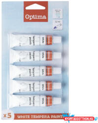 Optima Tempera OPTIMA fehér 12 ml 5 darabos