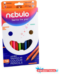 Nebulo Színes ceruza NEBULO Jumbo háromszögletű 12 darabos készlet