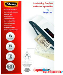 Fellowes Lamináló fólia FELLOWES A/5 125 mikron fényes 25/csom