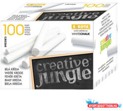 Creative Jungle Táblakréta CREATIVE JUNGLE fehér kerek 100 darabos