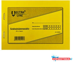 VECTRALINE Nyomtatvány szabadságengedély VECTRALINE A/6 fekvő 50x2 lapos