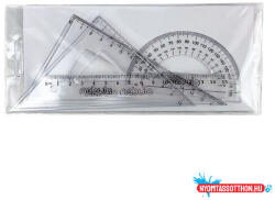 Nebulo Vonalzókészlet NEBULO 15cm vonalzóval 4 darabos