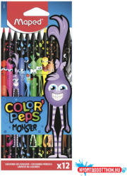 Maped Színes ceruza MAPED Color Peps Monster háromszögletű 12 darabos