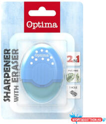Optima Hegyező és radír display OPTIMA 1 lyukú tartályos műanyag