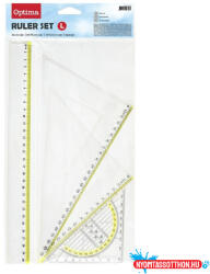 Optima Vonalzókészlet OPTIMA 23cm 4 darabos