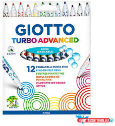 GIOTTO Filctoll GIOTTO Turbo Color szuper könnyen kimosható 2, 8mm 12 darabos