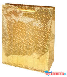 Creative Dísztasak CREATIVE Special Hologram L 26x32x12 cm egyszínű arany sodort füles