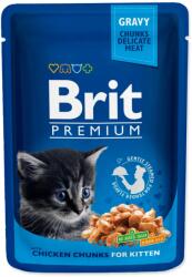 Brit Premium Cat Kitten csirkedarabos tasak 100g