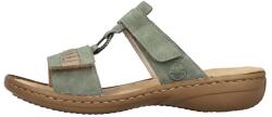 RIEKER Papuci dama, Rieker, 60881-52-Verde, casual, piele ecologica, cu talpa joasa, verde (Marime: 38)