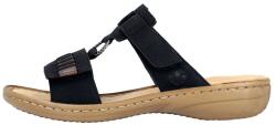 RIEKER Papuci dama, Rieker, 60881-00-Negru, casual, piele ecologica, cu talpa joasa, negru (Marime: 41)