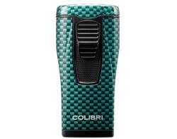 Colibri Monaco Green Carbon Fiber hármas piramis lángú szúrólángos szivar öngyújtó - zöld karbon mintás (C-LI880T14)