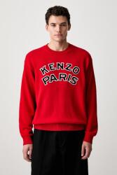 KENZO pulóver férfi gyapjúval - piros M