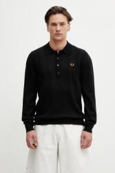 Fred Perry pulóver férfi gyapjú hozzáadásával - fekete M