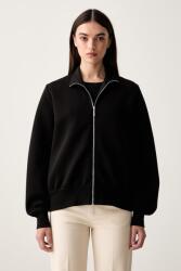 MM by Max Mara cipzáras melegítőfelső női pamuttal MMLVOLUME - fekete S