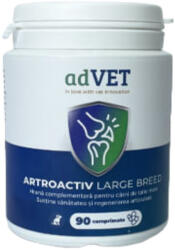  ADVET ADVET ArtroActive Large Breed, supliment sistem articular câini, comprimate ADVET ArtroActive Large Breed, L-XL, supliment sistem articular câini, cutie, 90 comprimate