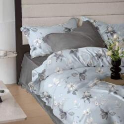 Somnart Lenjerie de pat finet 6 piese cu elastic, Sky Blossom, albastru/gri (4094) Lenjerie de pat