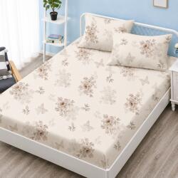 Somnart Husa de pat din finet cu elastic 160x200 cm si 2 fete de perna Soft Magnolia (4121) Lenjerie de pat
