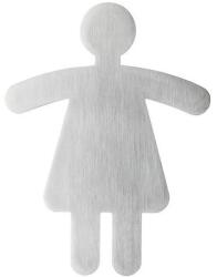 Durable Női WC piktogram, 90 × 120 mm, ezüst színű